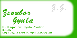 zsombor gyula business card
